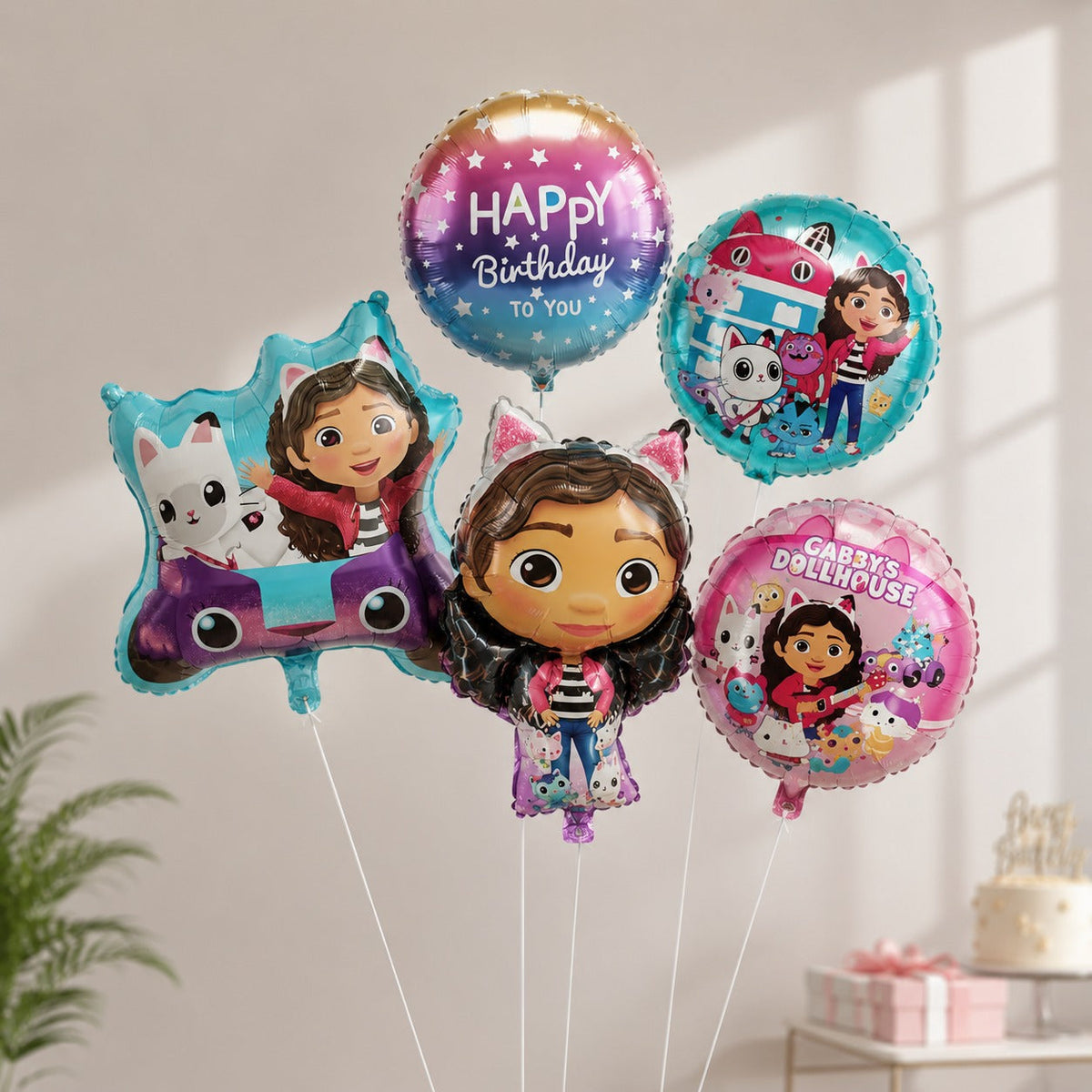 Gabby's Doll house helium bunch