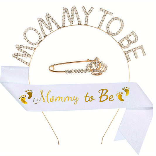 Mommy to be headband sash