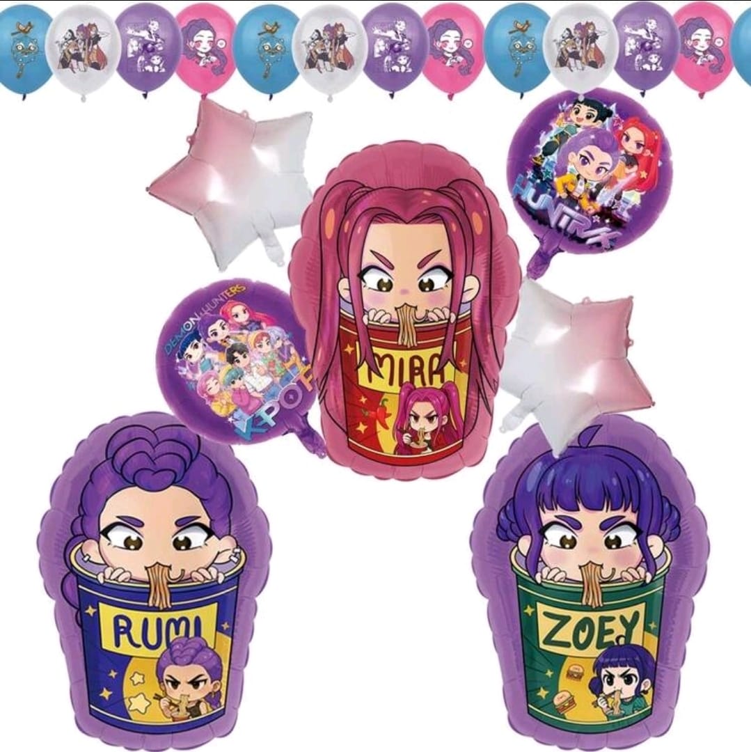Kpop balloon combo latex and foil balloon