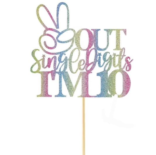 10th birthday cake topper