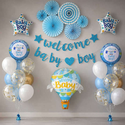 welcome baby boy decoration kit