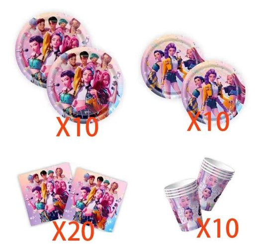 50pcs kpop plate cup set 50pcs set