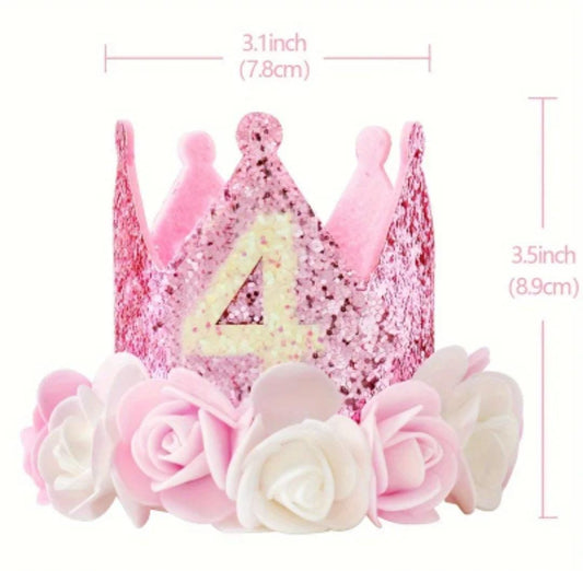 4th birthday party crown hat