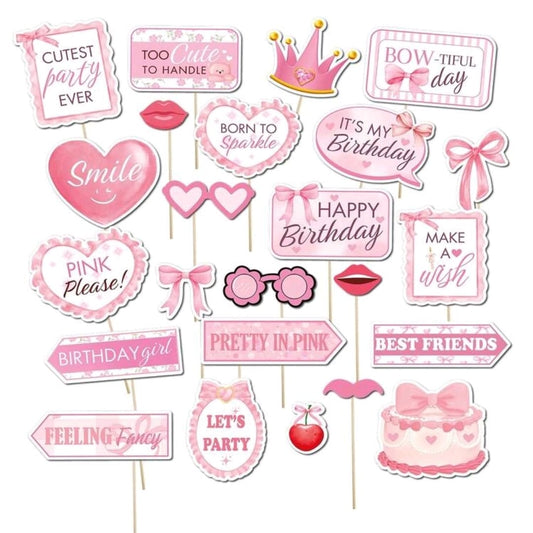 Bow pink photo props