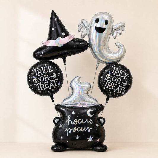 hocus pocus trick or treat ghost foil balloon