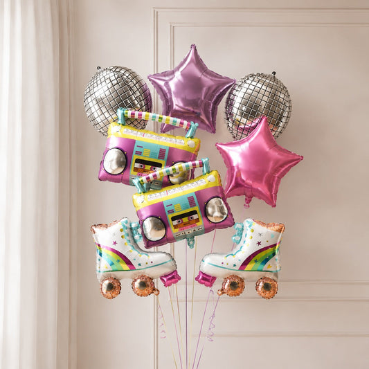 Retro disco roller skater Themed Balloon