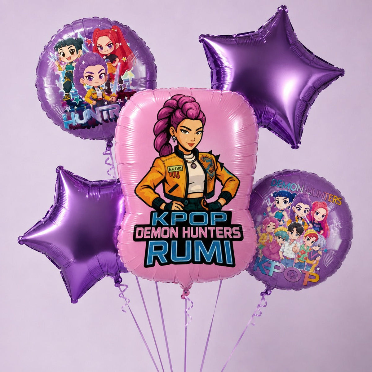 Rumi Kpop demon hunters 5 pcs helium bunch