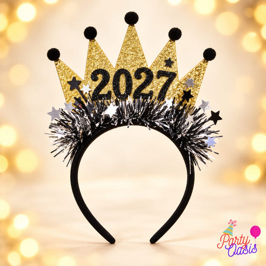 2027 new year crown headband