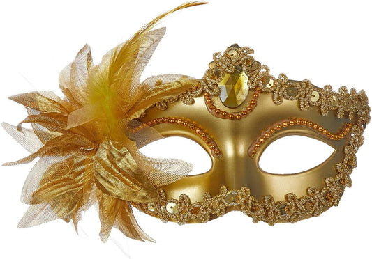 Gold masquerade mask 1 pc