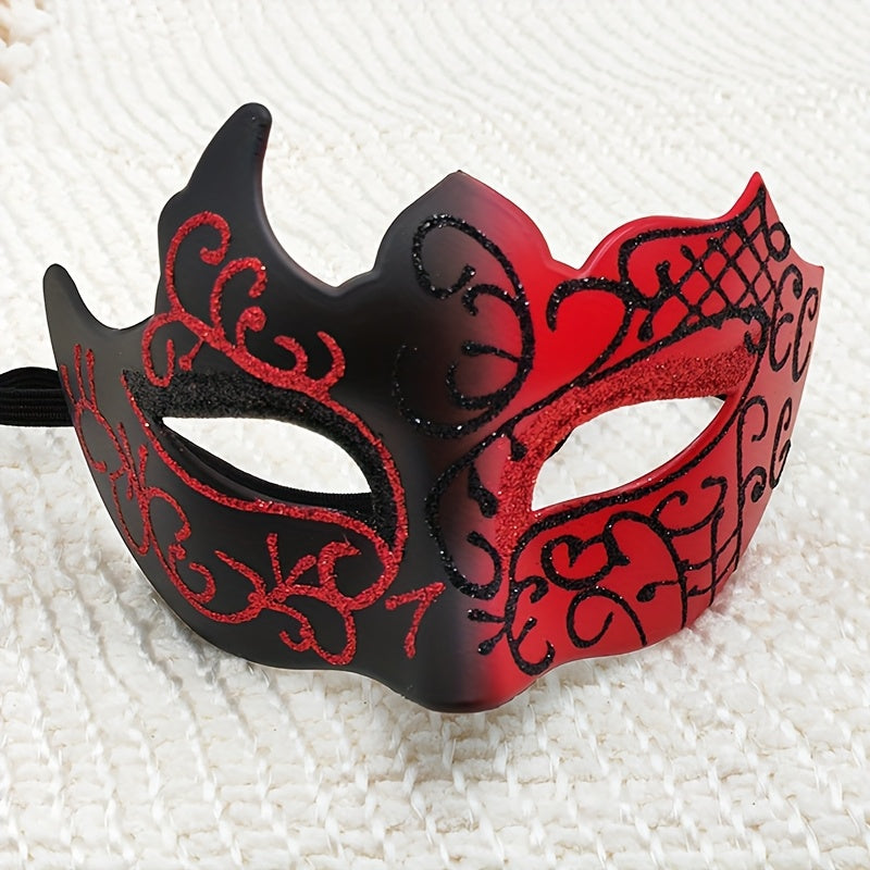 Red black masquerade mask