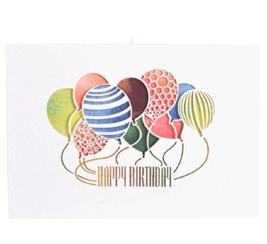 Birthday cut out greeting card