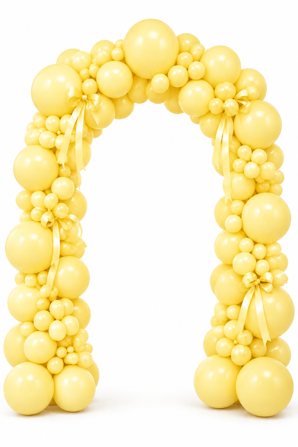 Yellow￼and orange colour balloon arch stands