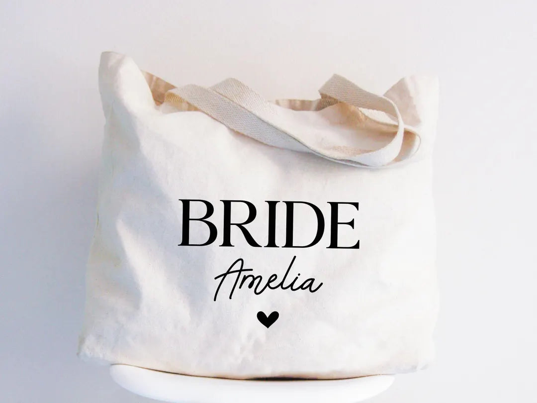 Personalized Bride Tote Bag - Custom Bridal Shower Gift
