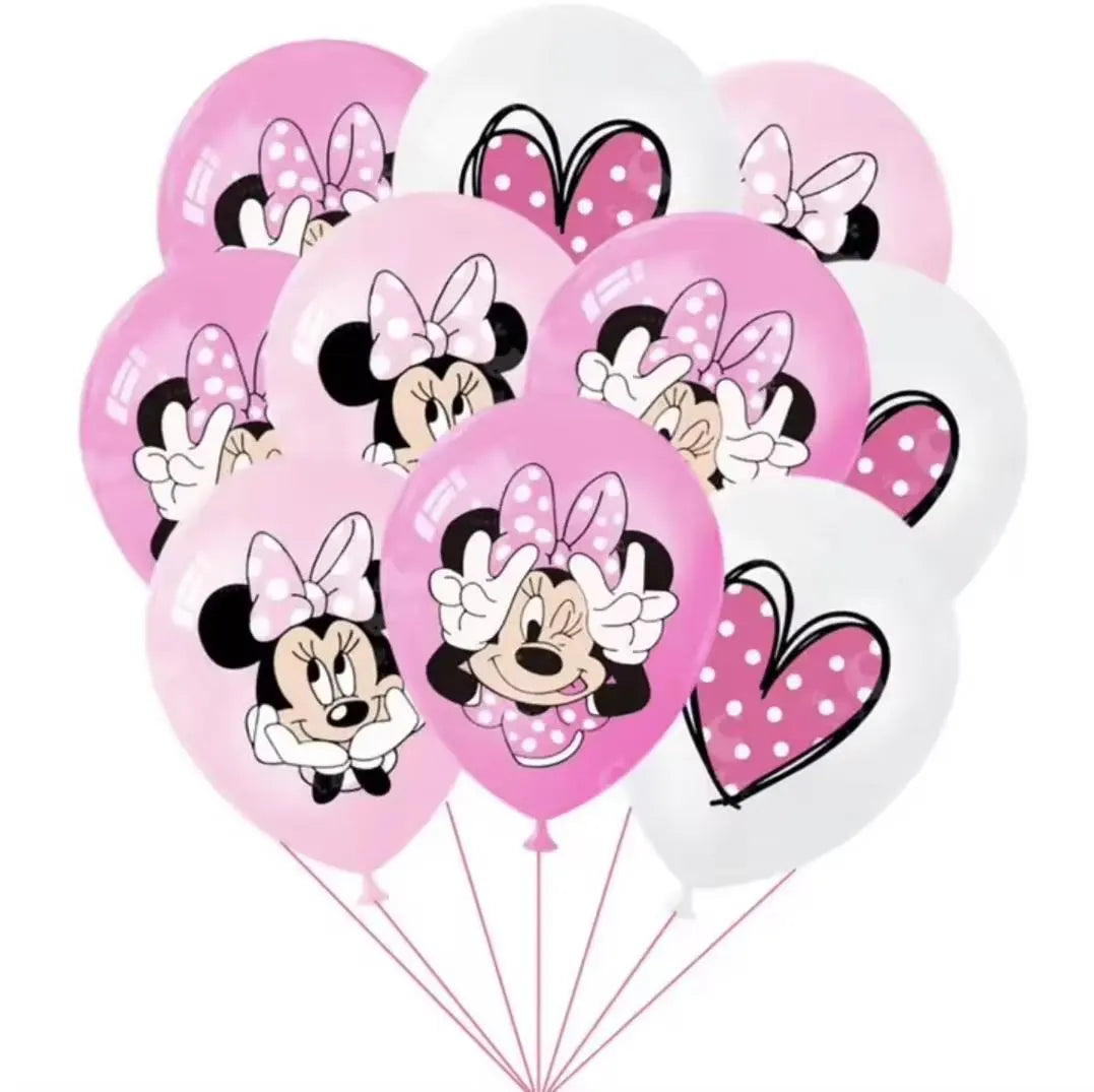 Minnie Mouse helium balloons - 10pcs