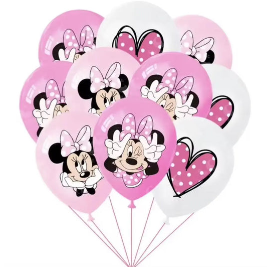 Minnie Mouse helium balloons - 10pcs
