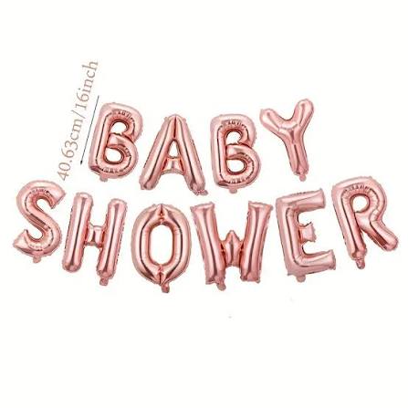 Baby Shower Banner Rose gold